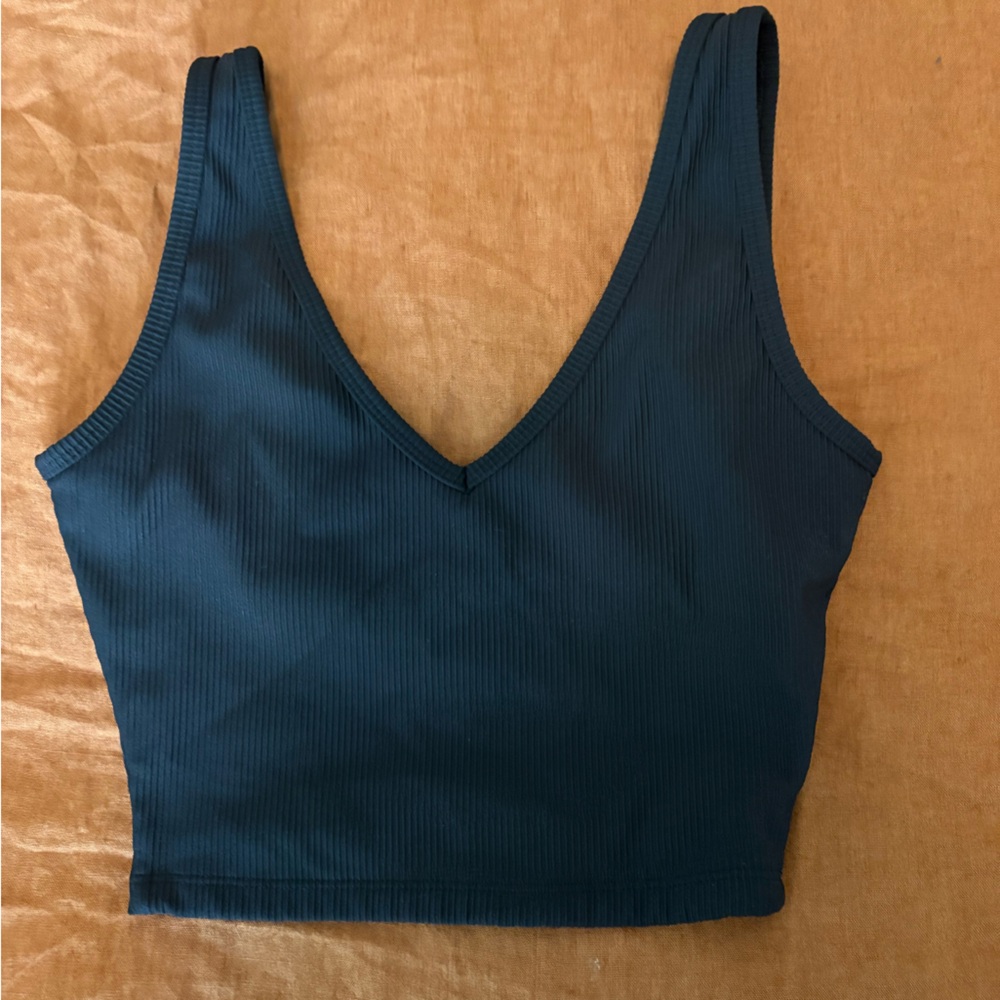 Buffbunny Material Girl Ribbed Scoop Neck Crop Top in Black SZ XS